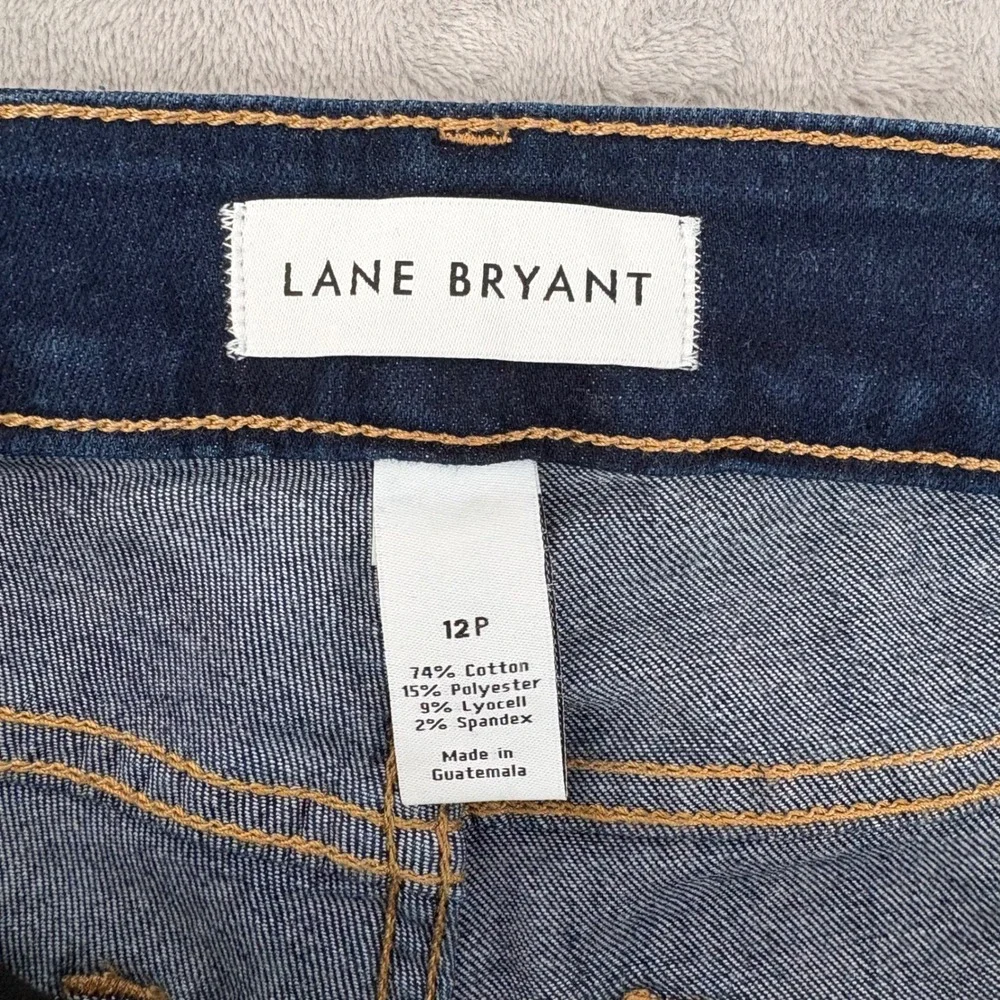 Lane Bryant Jeans Womens 12P‎ (29x27) Blue Dark Wash Skinny Denim Petite Stretch